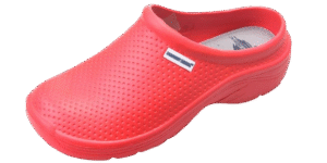 Cumfies pink work clogs — slip-resistant healthcare footwear